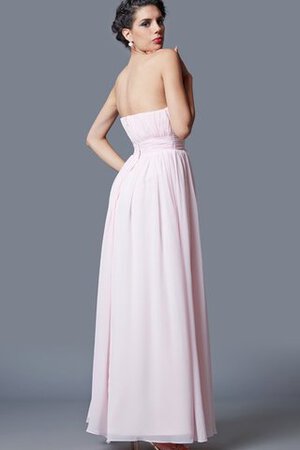 Gerüschtes Ärmellos trägerlos Reißverschluss bodenlanges langes Abendkleid - Bild 2