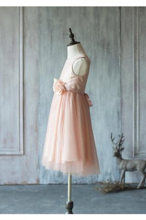 Robe de cortège enfant plissage de col carré textile en tulle avec fleurs de lotus - Photo 3