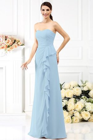 Chiffon Herz-Ausschnitt Plissiertes Formelles Bodenlanges Ballkleid - Bild 18