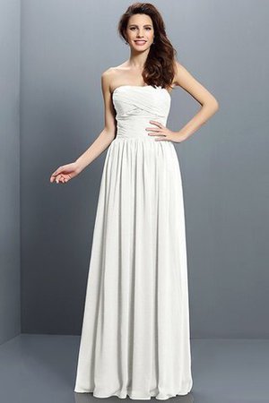 Prinzessin A Linie Plissiertes Bodenlanges Brautjungfernkleid aus Chiffon - Bild 16