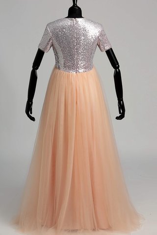 Robe de bal ruché avec perle a-ligne de lotus de traîne courte - Photo 2