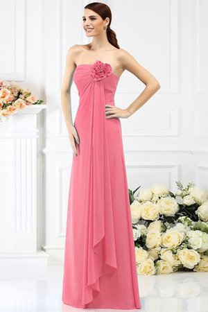 Robe demoiselle d'honneur longue avec fleurs avec chiffon de bustier ligne a - Photo 28