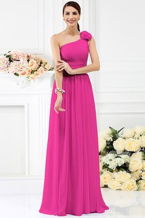 Reißverschluss Chiffon Sittsames Brautjungfernkleid ohne Ärmeln mit Blume - Bild 11