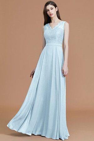 A Linie Prinzessin Normale Taille Ärmelloses Bodenlanges Brautjungfernkleid - Bild 24