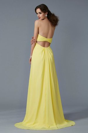 Robe de bal avec chiffon de col en cœur de princesse avec perle manche nulle - Photo 2