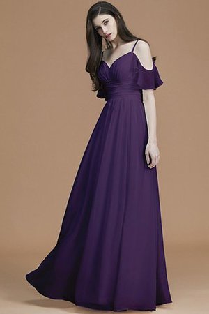 Normale Taille Prinzessin Spaghetti Träger A Linie Bodenlanges Brautjungfernkleid - Bild 19