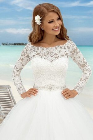 Abito da Sposa con Fusciacca A-Line Lungo Naturale largo tradizionale - Foto 2