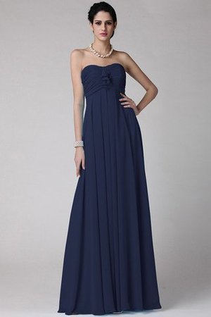 Robe demoiselle d'honneur longue de fourreau de lotus avec sans manches en chiffon - Photo 9