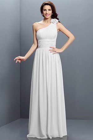 Prinzessin One Schulter Reißverschluss Bodenlanges Sittsames Brautjungfernkleid - Bild 29
