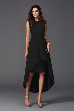 Normale Taille Reißverschluss Prinzessin A Linie Brautjungfernkleid mit Schleife - Bild 2