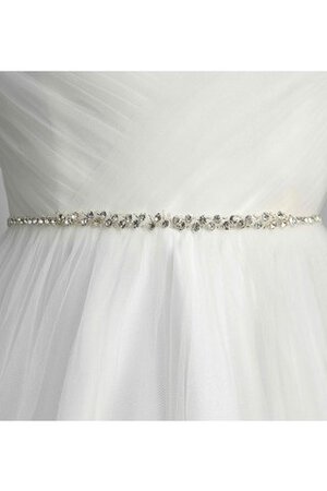 Schulterfrei plissiertes Spaghetti Träger bezauberndes romantisches Brautkleid mit kreuz - Bild 8