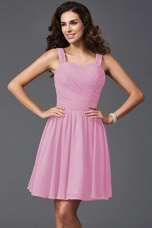 Robe demoiselle d'honneur courte naturel grandes bretelles fermeutre eclair ligne a - Photo 22