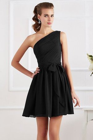A Linie Prinzessin Ärmelloses Brautjungfernkleid mit Drapierung mit Rücken Schnürung - Bild 2