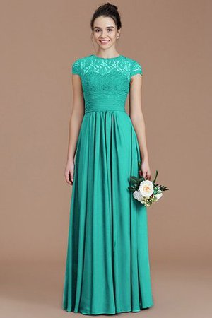 Robe demoiselle d'honneur naturel jusqu'au sol avec chiffon de princesse a-ligne - Photo 21