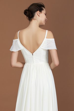 Gute Qualität Gerüschtes A-Linie V-Ausschnitt Prinzessin Brautjungfernkleid - Bild 8