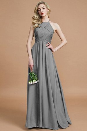 Natürliche Taile Prinzessin Reißverschluss Gerüschtes Bodenlanges Brautjungfernkleid - Bild 33