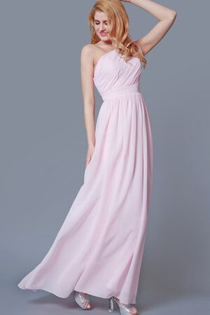 Robe demoiselle d'honneur plissé d'épaule asymétrique de lotus ruché avec chiffon - Photo 4