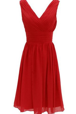 Plissiertes gerüschtes a linie Chiffon kurzes Brautjungfernkleid - Bild 13