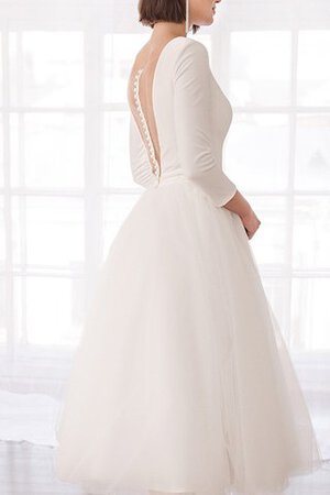 Normale Taille A-Line Bezaubernd Einfaches Brautkleid aus Satin - Bild 2