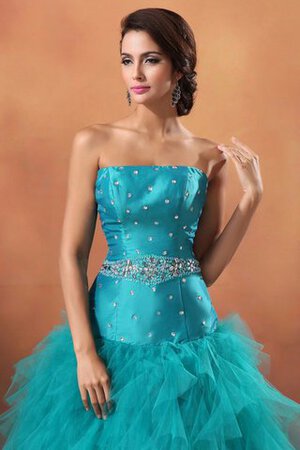 Trägerloser Ausschnitt A Linie Quinceanera Kleid mit Rüschen - Bild 3