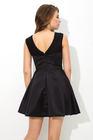 Vestido de Cóctel de Corte princesa de Corte-A en Satén de Natural de Corto - Foto 5