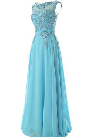 Robe demoiselle d'honneur plissage naturel de col bateau en chiffon - Photo 2