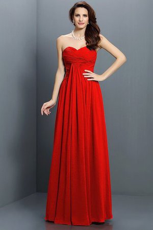Herz-Ausschnitt Satin Ärmelloses Brautjungfernkleid mit Drapierung mit Plissierungen - Bild 23