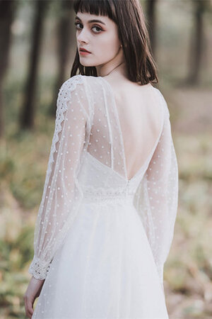 Robe de mariée ligne a parfait longueur au ras du sol modeste naturel - Photo 5