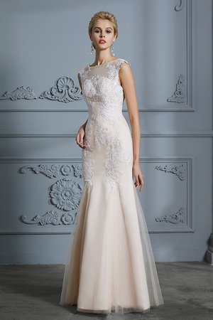 Sweep Train Meerjungfrau Stil Anmutig Attraktives Brautkleid mit Applikation - Bild 6