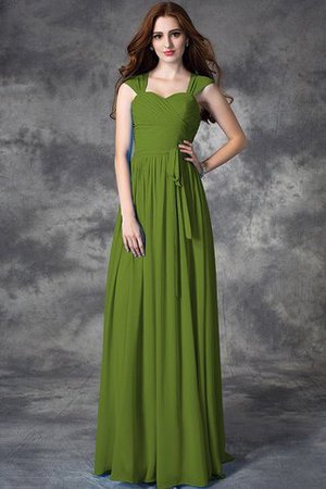 Robe demoiselle d'honneur longue de princesse de lotus en chiffon a-ligne - Photo 14