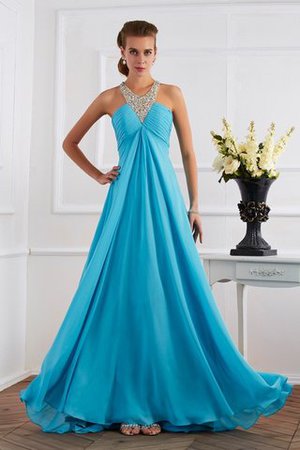 Robe de soirée longue avec perle avec chiffon de dos nu avec zip - Photo 1