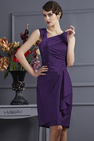Robe demoiselle d'honneur courte appliques de fourreau textile taffetas avec zip - Photo 13