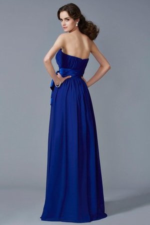 Robe de bal longue avec fronce avec sans manches a-ligne de col en cœur - Photo 2