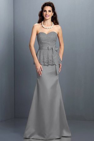 Ärmelloses Satin Bodenlanges Anständiges Brautjungfernkleid mit Bordüre - Bild 27