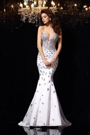 Vestido de Fiesta de Corte Sirena en Satén de Sin mangas de Escote Corazón - Foto 1