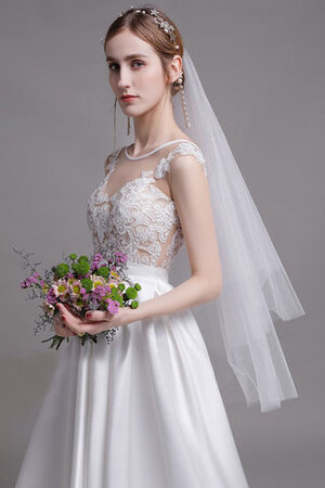 Auffällig Ärmelloses Tüll Extravagantes Brautkleid mit Stickerei - Bild 7