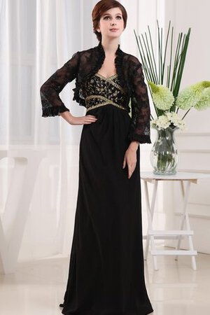 Perlenbesetztes enganliegendes luxus langes Abendkleid mit Applike - Bild 4