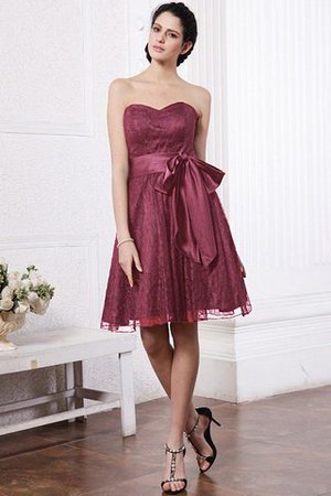 Vestido de Dama de Honor de Corte princesa de Corte-A de Escote Corazón con Cintas - Foto 6