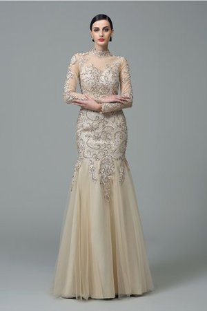 Robe de soirée longue de fourreau de col haut appliques de sirène - Photo 4