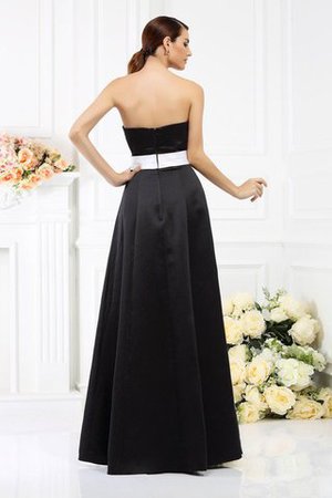 Robe demoiselle d'honneur longue jusqu'au sol avec ruban ligne a de bustier - Photo 2