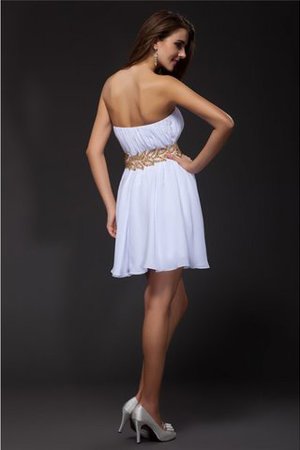 Robe de cocktail de princesse a-ligne avec sans manches de bustier avec perle - Photo 2
