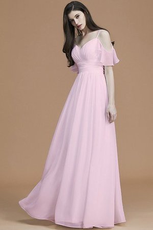 Normale Taille Prinzessin Spaghetti Träger A Linie Bodenlanges Brautjungfernkleid - Bild 28