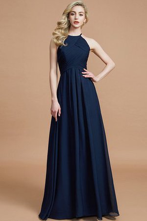 Natürliche Taile Prinzessin Reißverschluss Gerüschtes Bodenlanges Brautjungfernkleid - Bild 3