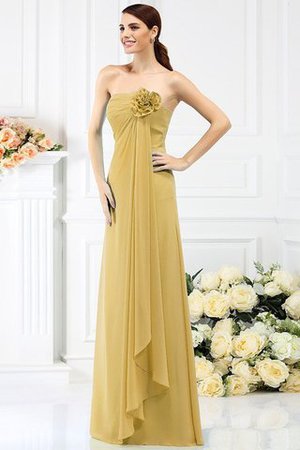 Robe demoiselle d'honneur longue avec fleurs avec chiffon de bustier ligne a - Photo 12