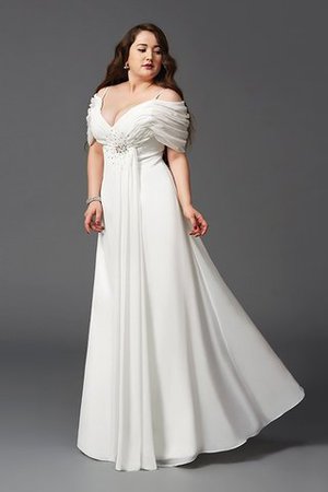 A Linie Prinzessin Übergröße Schulterfreier Ausschnitt Ballkleid aus Chiffon - Bild 5