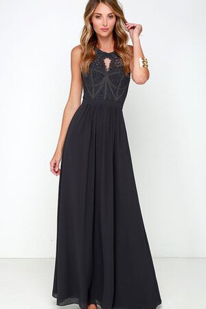 Robe demoiselle d'honneur plissé simple au niveau de cou avec sans manches - Photo 11