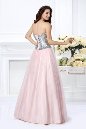 Robe de quinceanera longue naturel de mode de bal avec perle col en forme de cœur - Photo 2