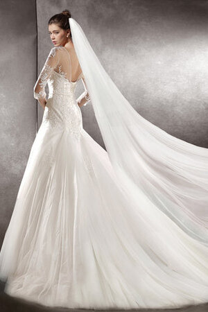 Robe de mariée cordon glamour en satin de princesse textile en tulle - Photo 4