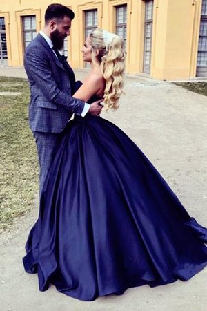 Vestido de Fiesta de Natural de Escote Corazón de Volante de Hermoso - Foto 3