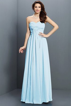 Herz-Ausschnitt Satin Ärmelloses Brautjungfernkleid mit Drapierung mit Plissierungen - Bild 18